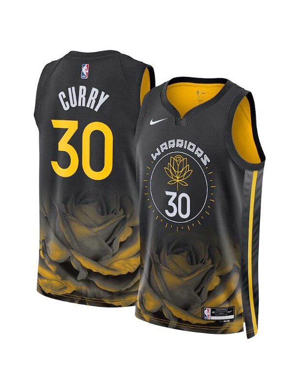 Golden State Warriors Stephen Curry jersey unisex swingman uniform city edition kit black shirt 2022-2023 