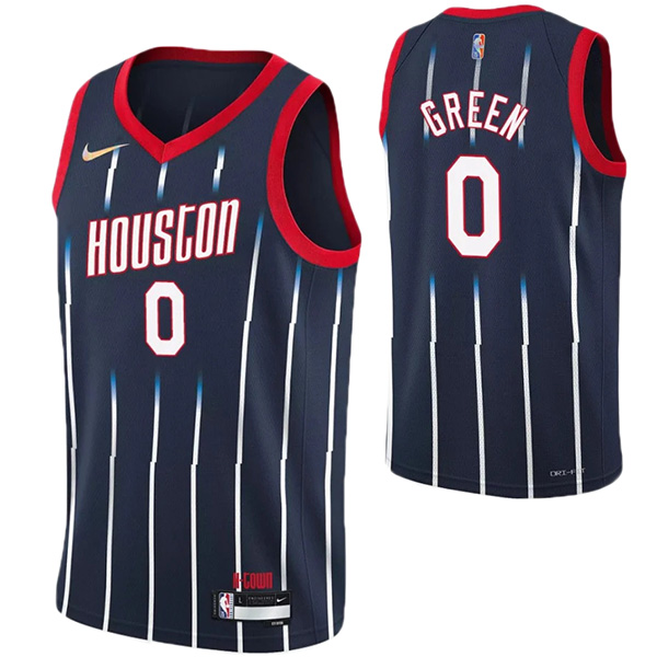 Houston Rockets 0 Draymond Green jersey 75th city basket navy uniforme swingman maglia in edizione limitata 2022