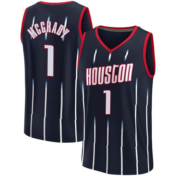 Houston Rockets 1 Maglia Tracy McGrady 75th city navy uniforme da basket swingman maglia in edizione limitata 2022