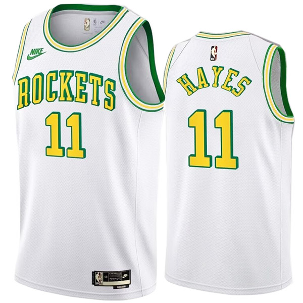 Houston Rockets Yao Ming 11 jersey men's city edition basketball white uniform swingman limited vest
