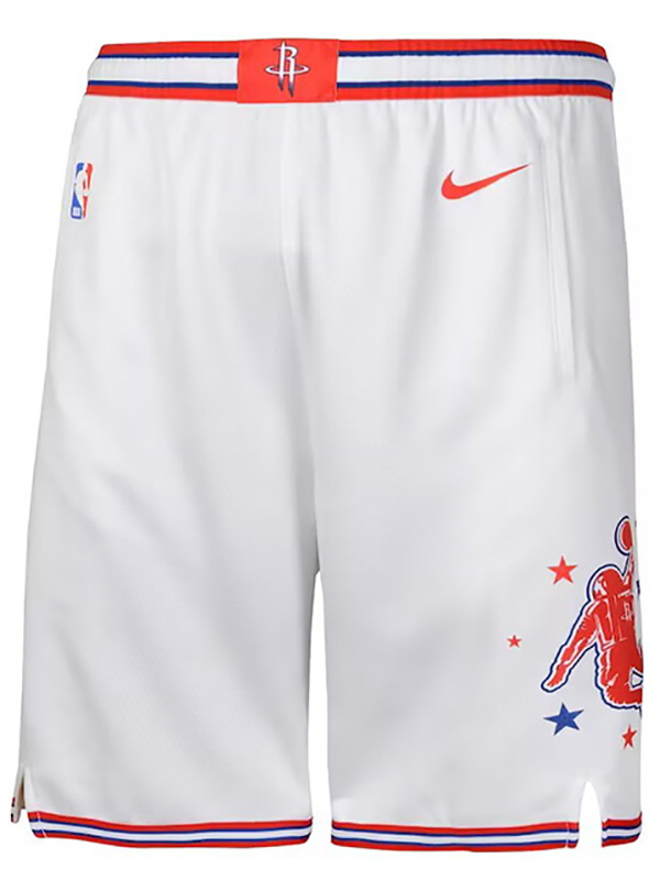 Houston Rockets maglia edizione cittadina degli kit bianco da uomo per pantaloncini da basket swingman Icon