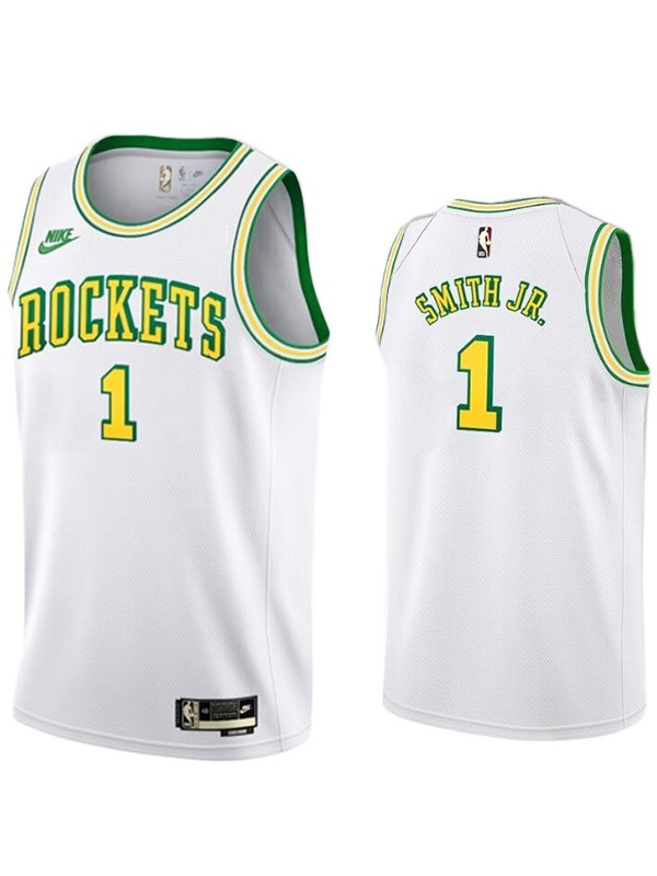 Houston Rockets Jabari Smith Jr. 1 jersey city white basketball uniform swingman limited edition vest