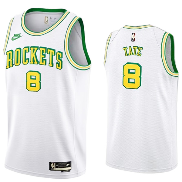 Houston Rockets Jae'Sean Tate 8 jersey city white basketball uniform swingman limited edition vest