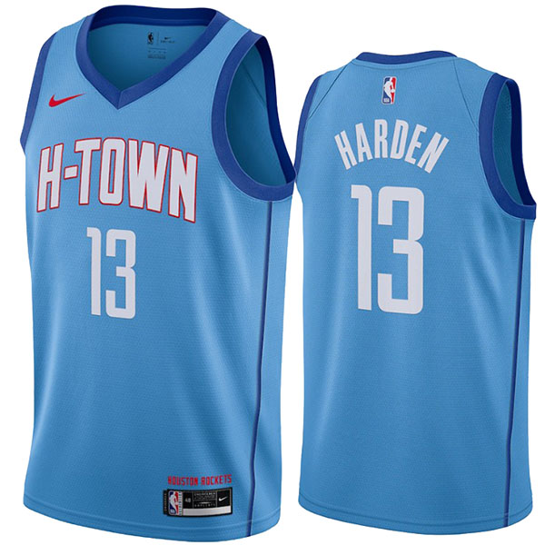 Houston Rockets james harde 13 swingman jersey men's basketball statement edition limited vest blue 2021
