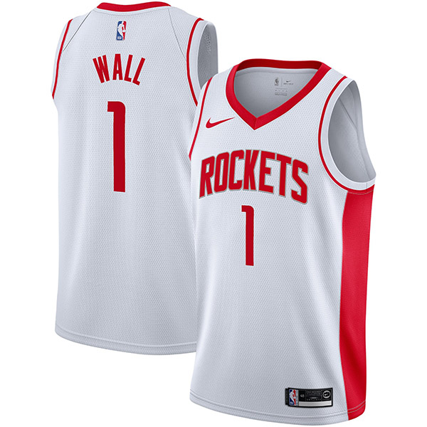 Houston Rockets John Wall 1 icon wine swingman jersey men's basketball edition limited vest white 2021
