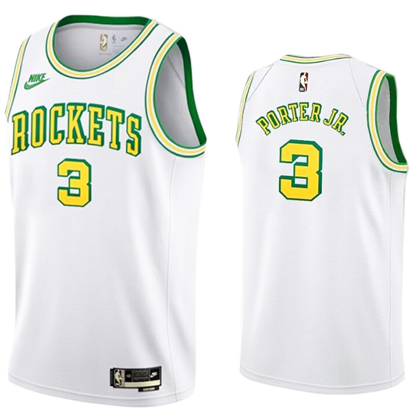 Houston Rockets Porter Jr 3 jersey city white basketball uniform swingman limited edition vest