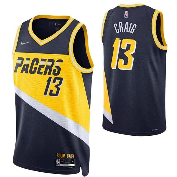 Indiana Pacers 13 Craig jersey navy basketball uniform swingman kit limited edition shirt 2022-2023