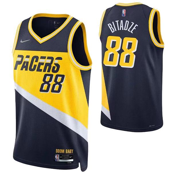 Indiana Pacers 88 Bitadze jersey navy basketball uniform swingman kit limited edition shirt 2022-2023