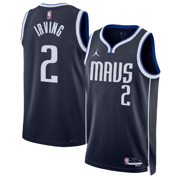 Jordan Dallas Mavericks Kyrie Irving #2 navy Dri-Fit swingman jersey basketball uniform swingman kit limited edition shirt 2022-2023