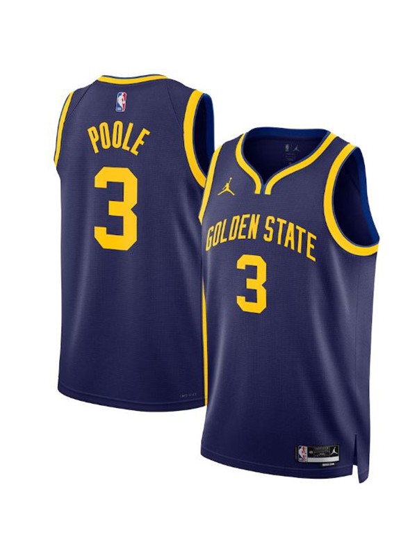 Jordan Golden State Warriors jersey Poole 3# navy fast break navy kit statement edition uniform 2022-2023