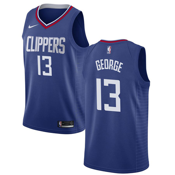 Los Angeles Clippers 13 Paul George maglia 75a divisa da basket città swingman kit in edizione limitata maglia blu 2022