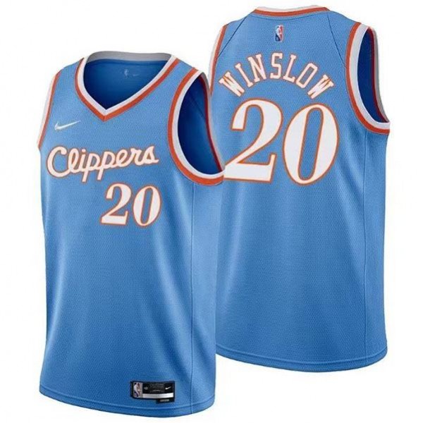 Los Angeles Clippers 20 Winslow jersey blue basketball uniform swingman kit limited edition shirt 2022-2023