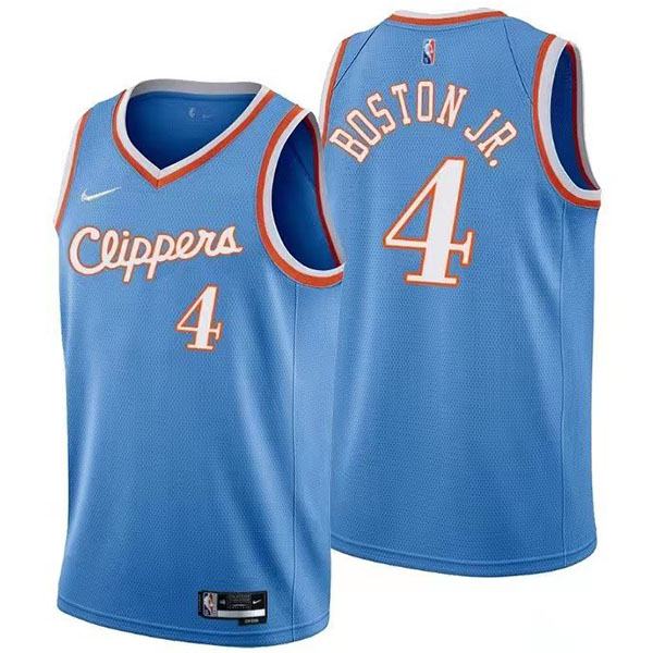 Los Angeles Clippers 4 Boston jr. jersey blue basketball uniform swingman kit limited edition shirt 2022-2023