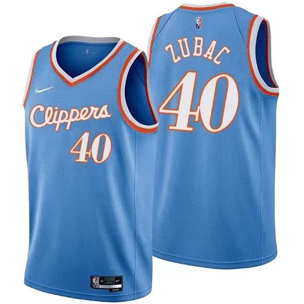 Los Angeles Clippers 40 Zubac jersey blue basketball uniform swingman kit limited edition shirt 2022-2023