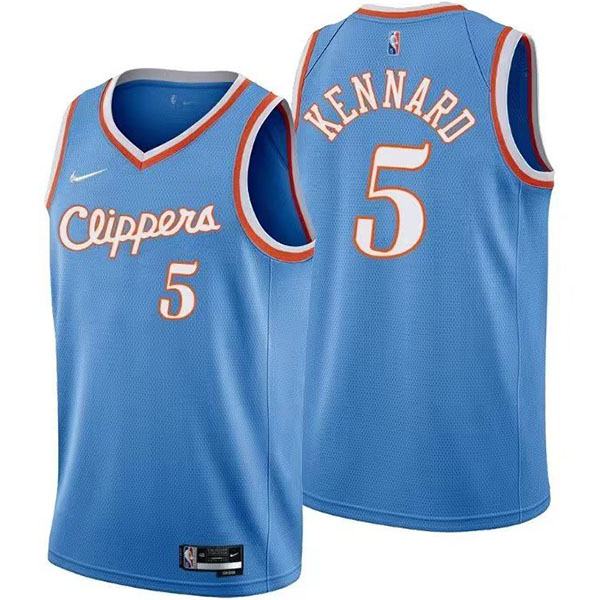 Los Angeles Clippers 5 Kennard jersey blue basketball uniform swingman kit limited edition shirt 2022-2023