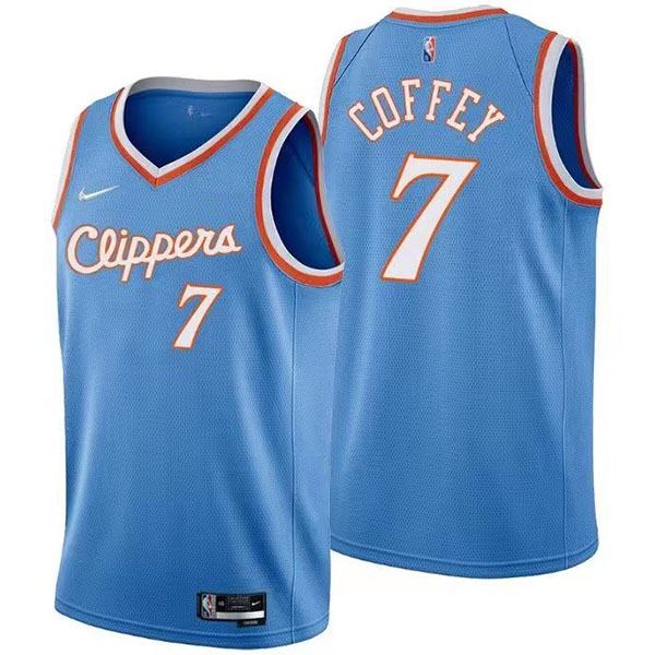 Los Angeles Clippers 7 Coffey jersey blue basketball uniform swingman kit limited edition shirt 2022-2023