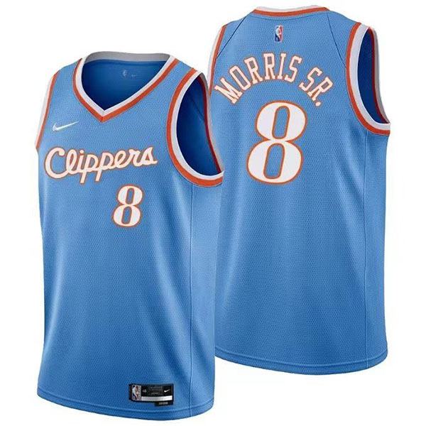 Los Angeles Clippers 8 Morris sr. jersey blue basketball uniform swingman kit limited edition shirt 2022-2023
