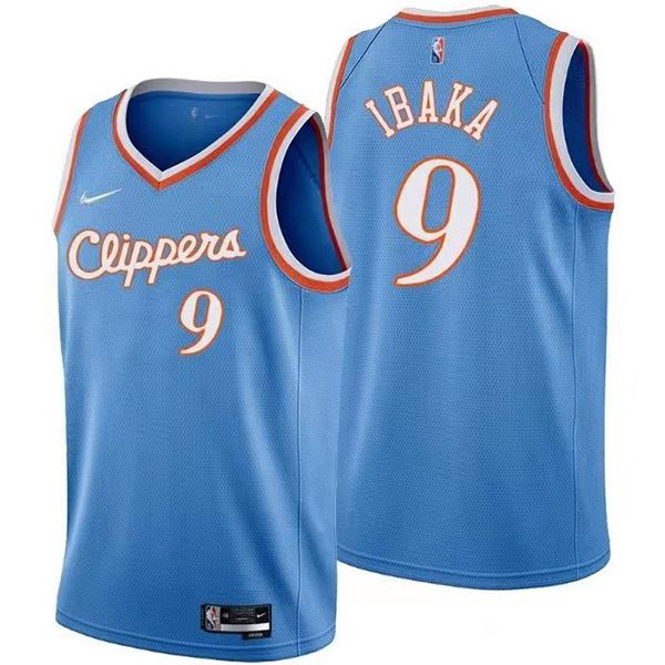 Los Angeles Clippers 9 Ibaka jersey blue basketball uniform swingman kit limited edition shirt 2022-2023