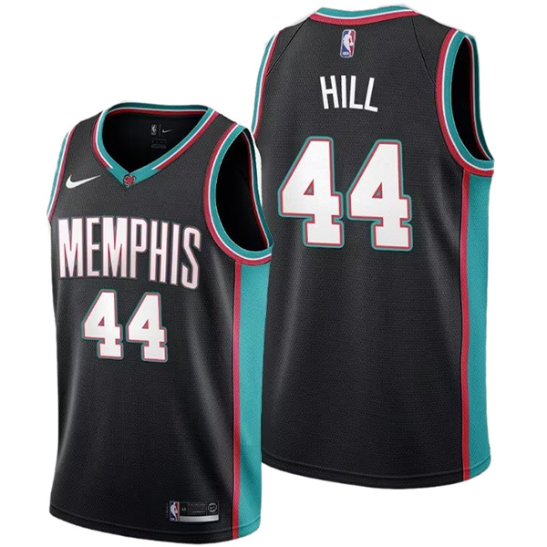 Maglia Memphis Grizzlies Hill da uomo 44 divisa da basket swingman kit in edizione limitata maglia nera 2023