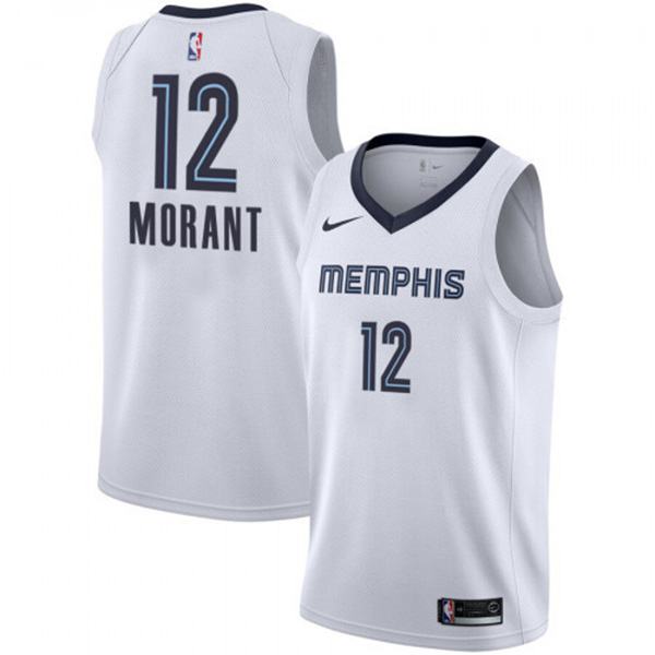 Men's Memphis Grizzlies Ja Morant 12 Navy Icon Basketball Jersey NBA Draft 2019