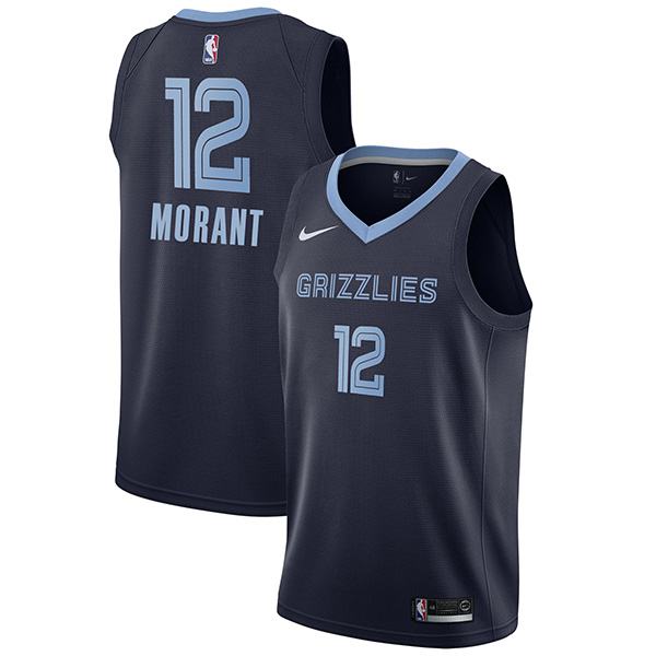 Men's Memphis Grizzlies Ja Morant 12 NBA Navy Basketball Dri-FIT Swingman Jersey 2019