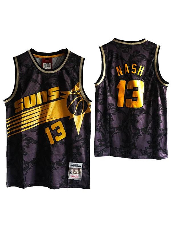 Men's NBA Phoenix Suns Steve Nash 13 Purple Gold Basketball Edition Jersey 2020