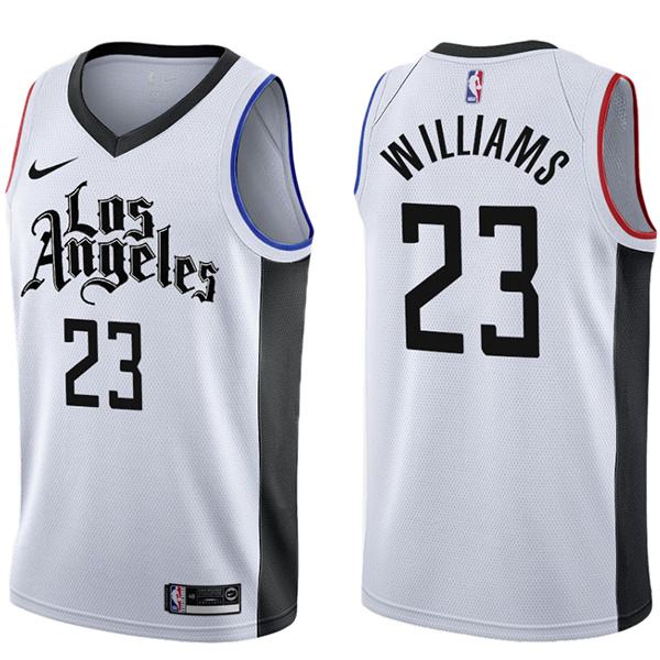 Men's Los Angeles Lou Williams 23 White Edition City Jersey Basketball Shirt 2019-2020