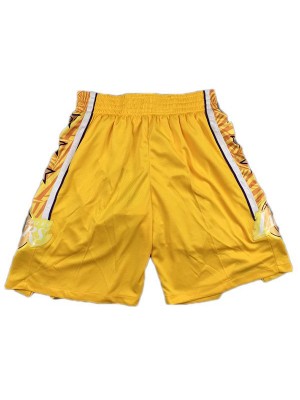 Men's NBA LA Lakers Basketball Shorts Yellow Swingman Edition City Jersey 2020