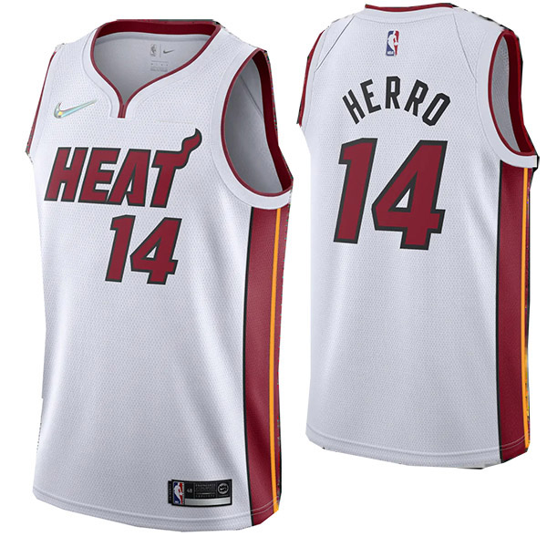 Miami Heat 14 Tyler Herro jersey maglia da basket da uomo divisa da basket swingman in edizione limitata kit maglia bianca 2022