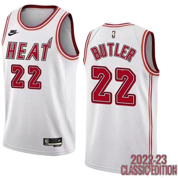 Miami Heat 22 Maglia del maggiordomo dei divisa da basket retrò bianca swingman kit in edizione limitata 2022-2023
