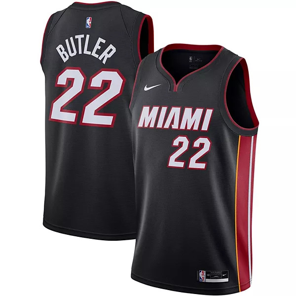 Miami Heat 22 Jimmy Butler jersey maglia da basket da uomo da città divisa da swingman in edizione limitata maglia nera 2022