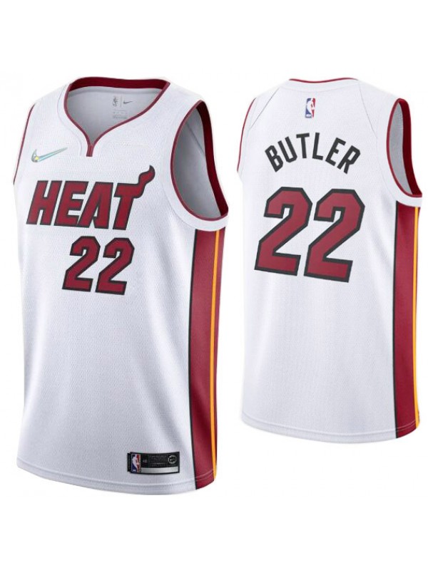 Miami Heat 22 Jimmy Butler jersey maglia da basket da uomo da città divisa da swingman in edizione limitata maglia bianca 2022