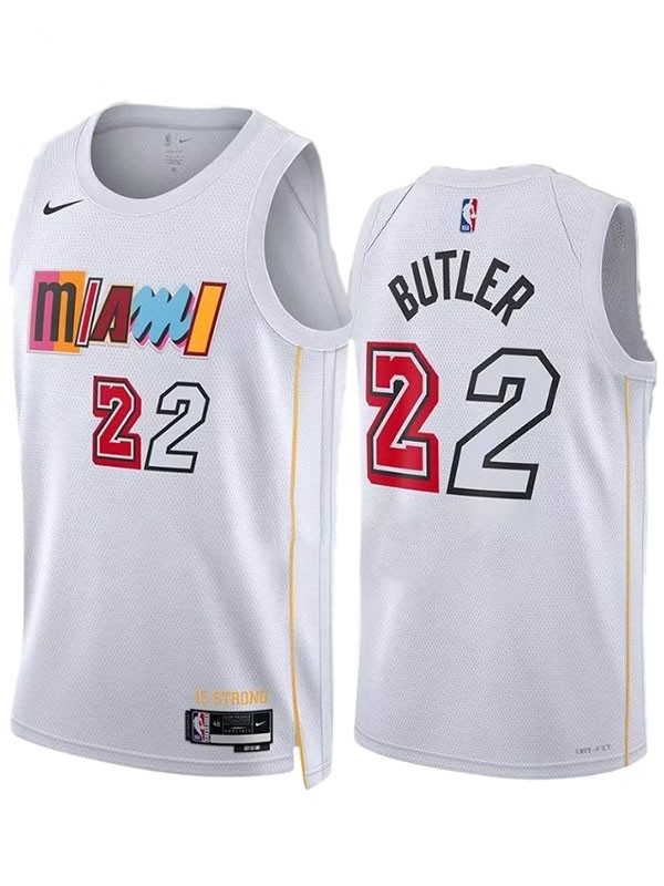 Miami Heat 22 jimmy butler maglia da uomo city basket uniforme bianca swingman camicia in edizione limitata 2023