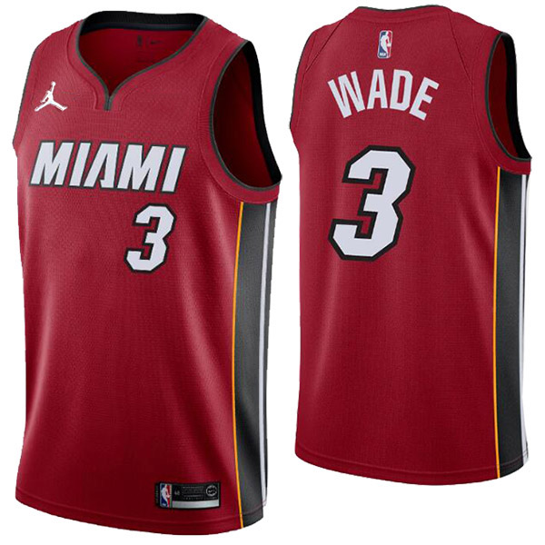 Miami Heat 3 Dwyane Tyrone Wade, Jr. maglia da uomo divisa da basket città swingman in edizione limitata kit maglia rossa 2022