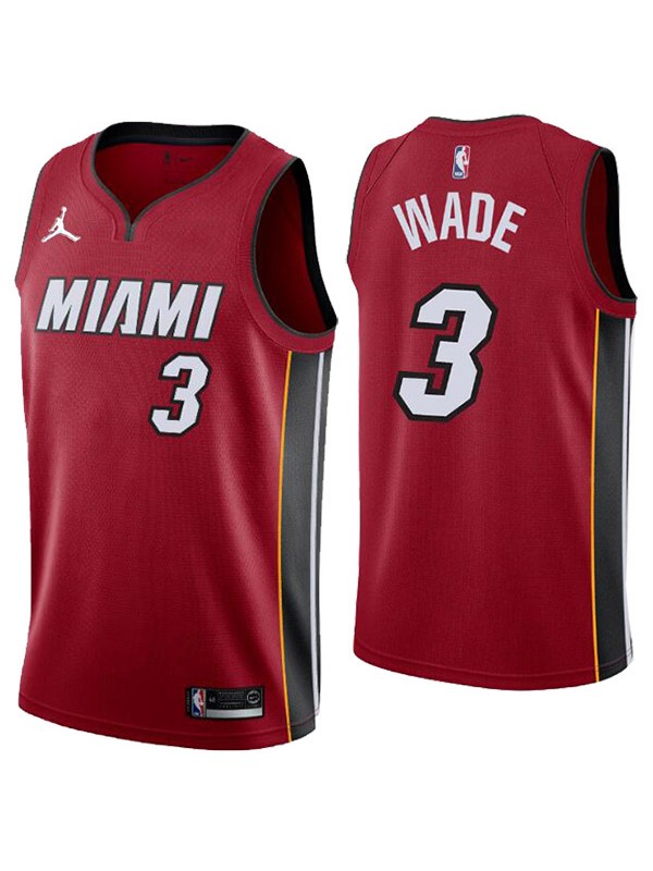 Miami Heat 3 Dwyane Tyrone Wade, Jr. maglia da uomo divisa da basket città swingman in edizione limitata kit maglia rossa 2022