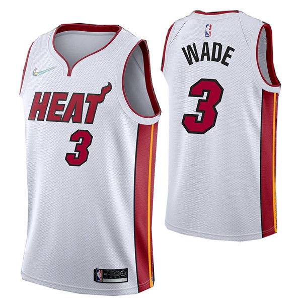 Miami Heat 3 Dwyane Tyrone Wade, Jr. maglia da uomo maglia da basket città divisa swingman in edizione limitata kit maglia bianca 2022