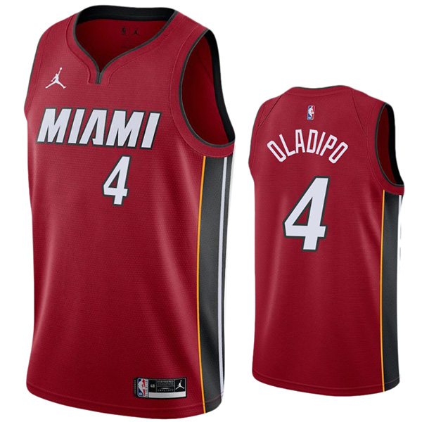 Miami Heat maglia 4 Victor Oladipo maglia da basket da uomo divisa da basket in edizione limitata maglia rossa 2022