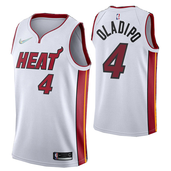Miami Heat 4 Victor Oladipo maglia da uomo maglia da basket città swingman kit in edizione limitata maglia bianca 2022