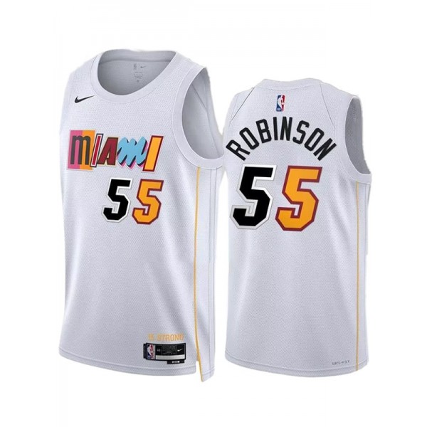 Miami Heat 55 Duncan Robinson maglia da uomo city basket uniforme bianca swingman maglia in edizione limitata 2023