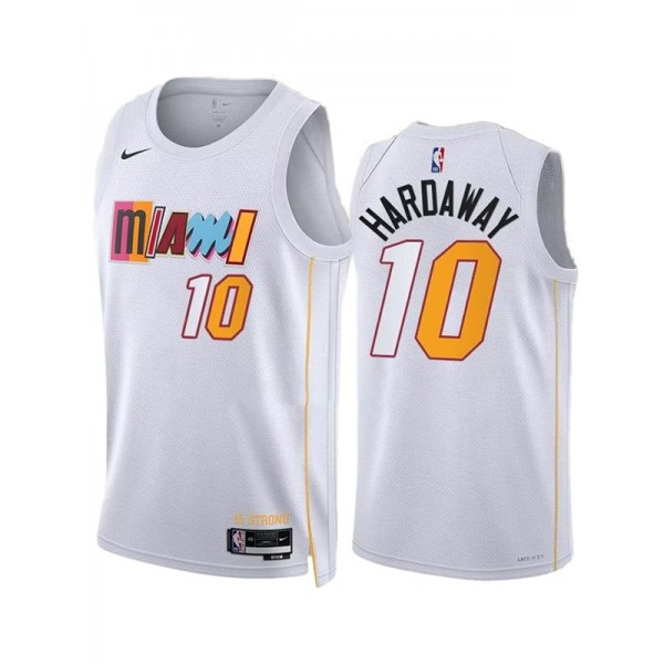 Miami Heat Anfernee Hardaway maglia da uomo 10 città uniforme da basket bianca swingman camicia in edizione limitata 2023