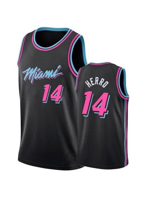 Miami Heat Herrd 14 basketball swingman jersey black pink award limited edition shirt