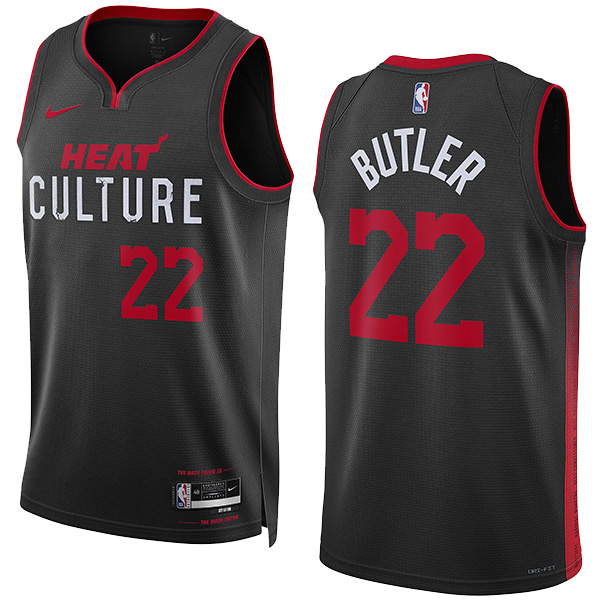 Miami Heat Jimmy Butler 22 Dri-fit city edition maglia gilet da uomo con icona nera swingman uniforme da basketball