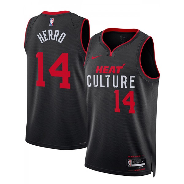 Miami Heat Tyler Herro 14 Dri-Fit city edition maglia gilet da uomo con icona nera swingman uniforme da basketball