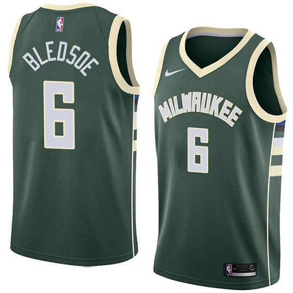 Milwaukee Bucks city edition swingman jersey men's Eric Bledsoe 6 green basketball limited vest