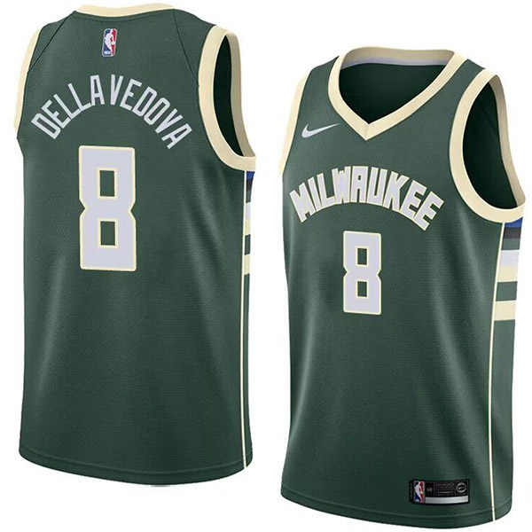 Milwaukee Bucks city edition swingman jersey men's Matthew Dellavedova 8 green basketball limited vest