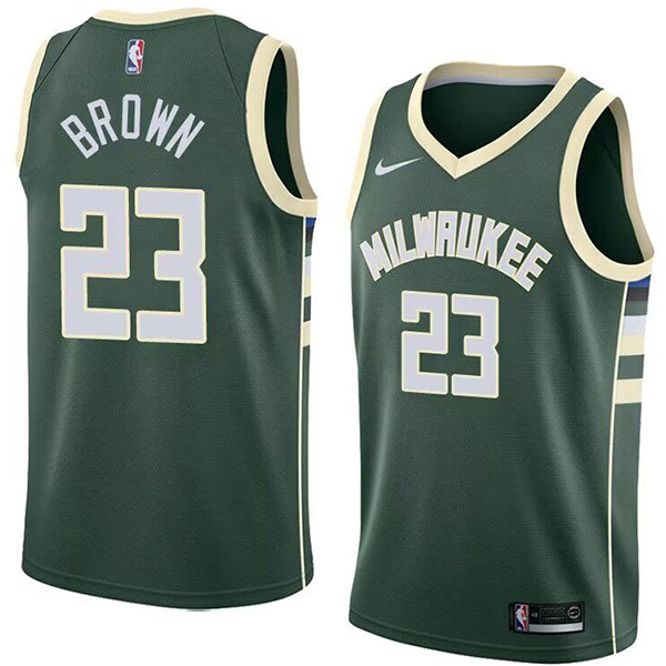 Milwaukee Bucks city edition swingman jersey men's Sterling Brown 23 green basketball limited vest