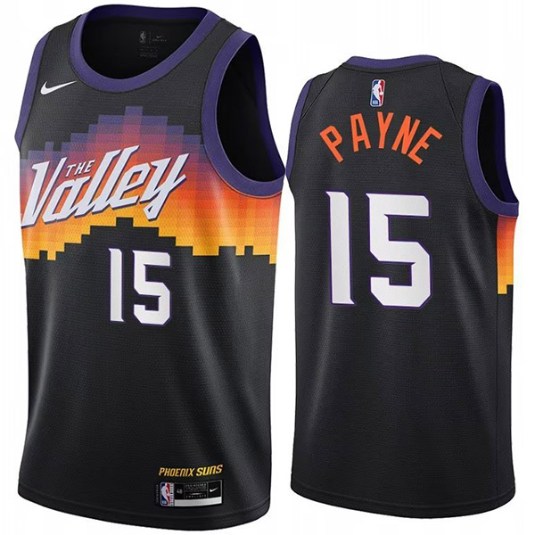 Phoenix suns 15 Payne jersey valley city black uniform men's basketball shirt swingman vest 2023