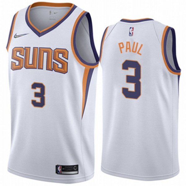 Phoenix Suns 3 Chris Paul jersey city basket uniforme swingman limited edition kit maglia bianca 2022