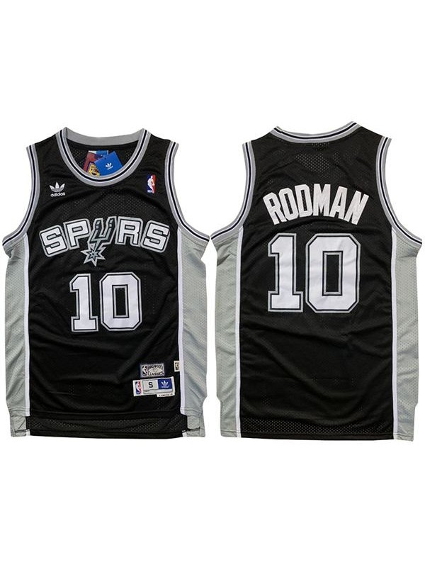 San Antonio Spurs 10 Dennis Keith Rodman Retro city nba basketball swingman jersey The Worm black edition shirt 2021