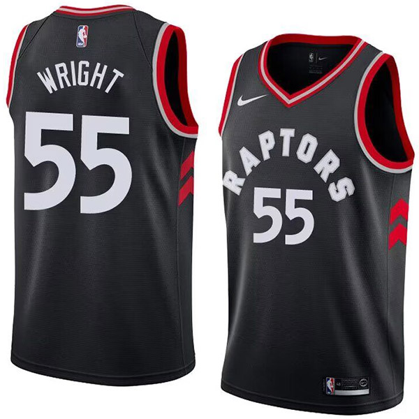Toronto Raptors city edition swingman jersey men's Chris Wright 55 black basketball limited vest